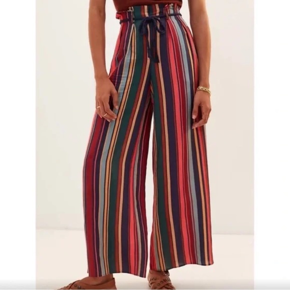 FARM Rio Pants - ANTHROPOLOGIE FARM RIO Augustine Wide Leg Striped Pants